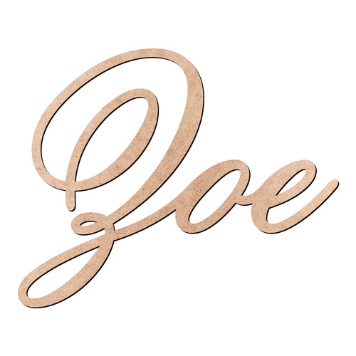 Recorte Zoe Old Script / MDF 3mm