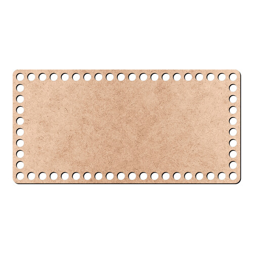 Recorte Base Retangular Fio Malha 10 x 20 cm / MDF 3mm