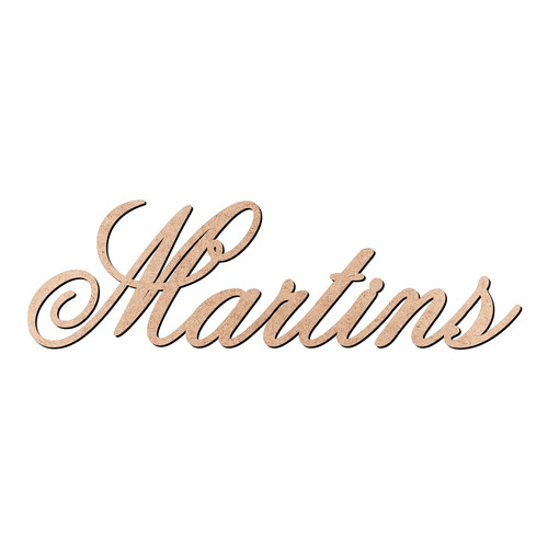 Recorte Martins Old Script / MDF 3mm