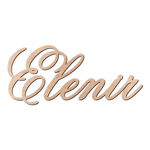 Recorte Elenir Old Script / MDF 3mm