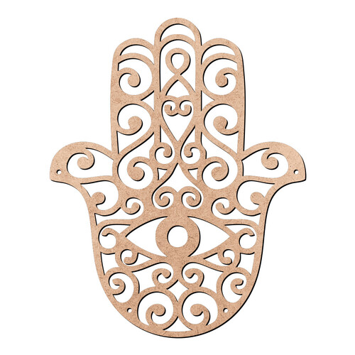 Recorte Hamsa Furinhos / MDF 3mm