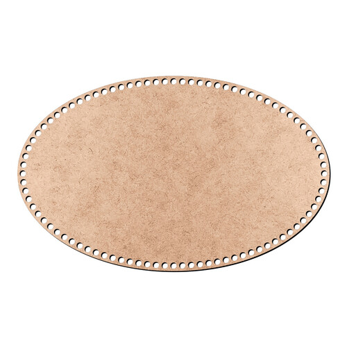 Recorte Base Oval Cesto Fio Malha 25 x 40 cm / MDF 3mm