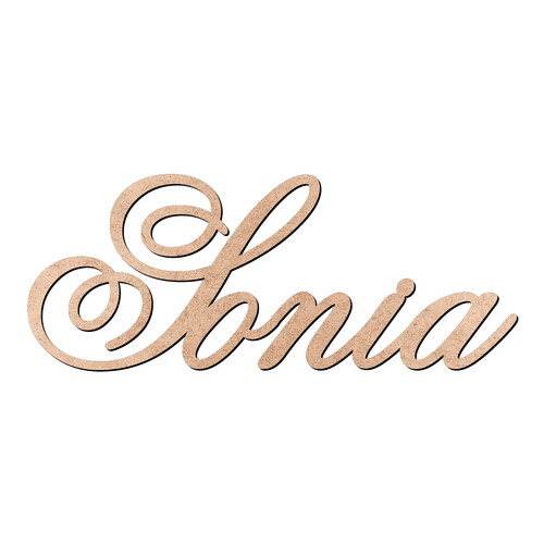 Recorte Sonia Old Script / MDF 3mm
