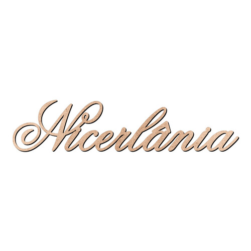 Recorte Nicerlânia Old Script / MDF 3mm