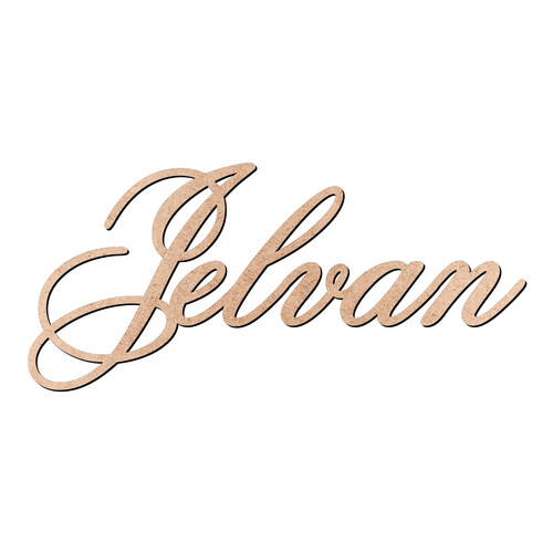 Recorte Jelvan Old Script / MDF 3mm