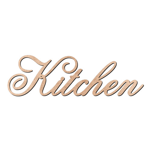 Recorte Kitchen Old Script / MDF 3mm