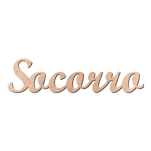Recorte Socorro Script Mt Std / MDF 3mm