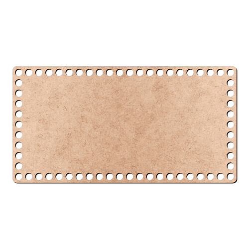 Recorte Base Ret Cesto Crochê 13 x 25 cm / MDF 3mm