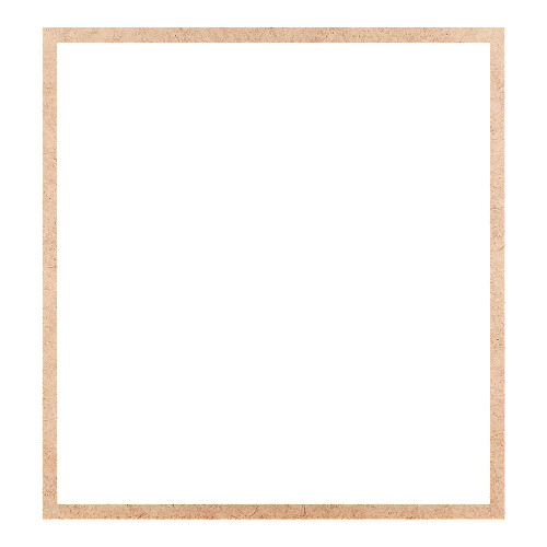 Recorte Moldura Ret 31 x 29,19 cm Borda 1 cm / MDF 3mm