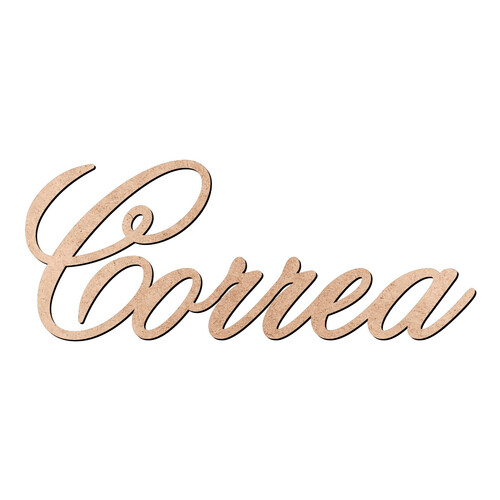 Recorte Correa Old Script / MDF 3mm