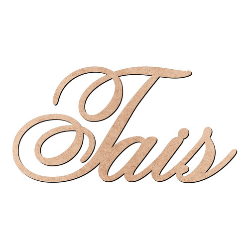 Recorte Tais Old Script / MDF 3mm