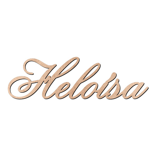Recorte Heloísa Old Script / MDF 3mm