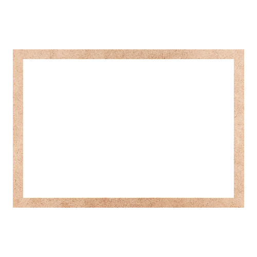 Recorte Moldura Ret 46 x 67 cm Borda 3 cm / MDF 3mm