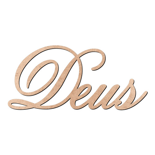 Recorte Deus Old Script / MDF 3mm