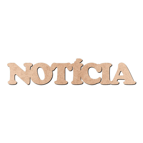 Recorte NOTÍCIA Cooper Black / MDF 3mm