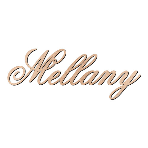 Recorte Mellany Old Script / MDF 3mm