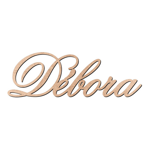 Recorte Débora Old Script / MDF 3mm