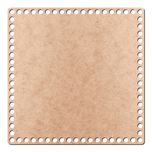 Recorte Base Quadrada Cesto Fio Malha 22 cm / MDF 3mm