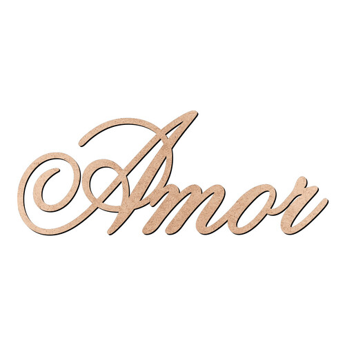 Recorte Amor Old Script / MDF 3mm