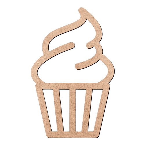 Recorte Cupcake Vazado / MDF 3mm