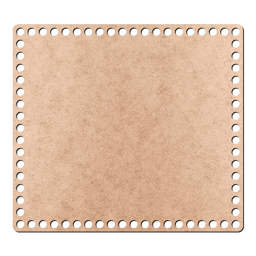 Recorte Base Retangular Fio Malha 18 x 20 cm / MDF 3mm