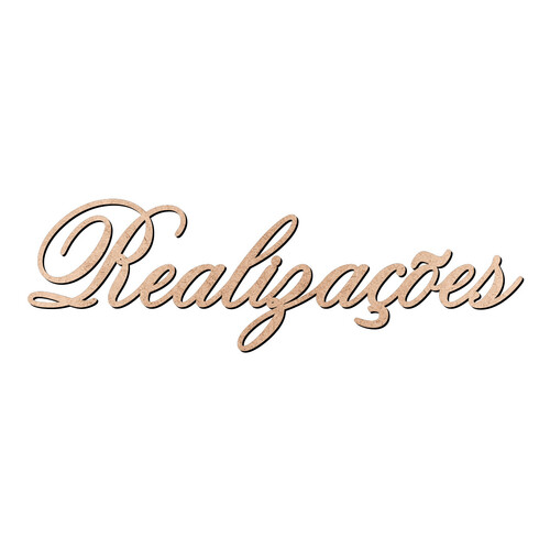 Recorte Realizações Old Script / MDF 3mm