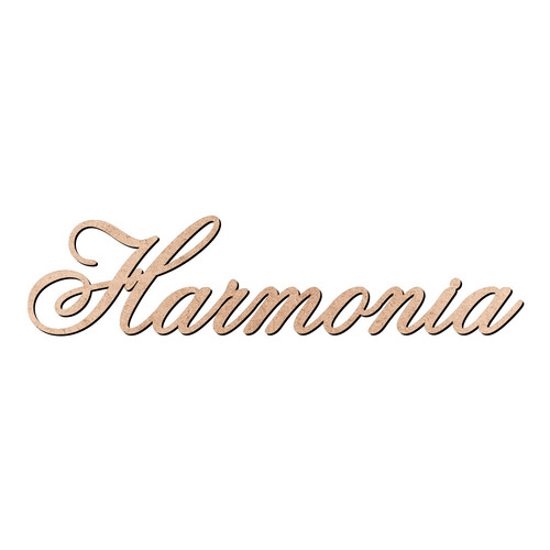 Recorte Harmonia Old Script / MDF 3mm