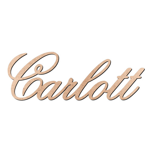 Recorte Carlott Old Script / MDF 3mm