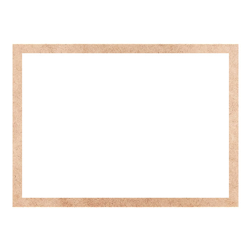 Recorte Moldura Ret 34 x 47 cm Borda 2 cm / MDF 3mm