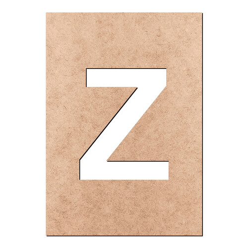 Recorte Letra Z Arial Stencil / MDF 3mm