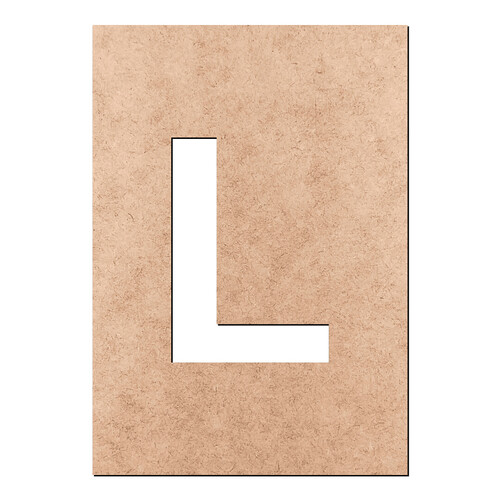 Recorte Letra L Arial Stencil / MDF 3mm