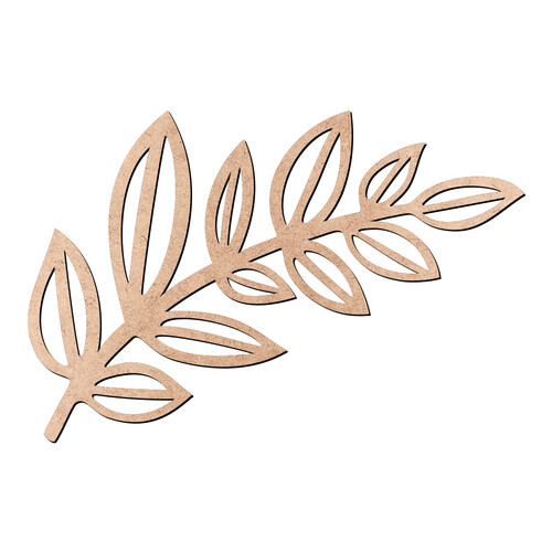 Recorte Ramo Folhas / MDF 3mm