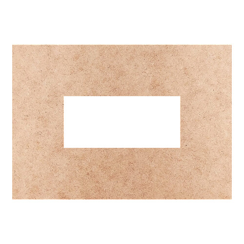 Recorte Moldura Ret 24 x 34 cm Borda 8 cm / MDF 3mm