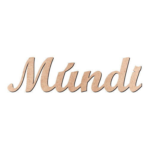 Recorte Múndi Script Mt Std / MDF 3mm