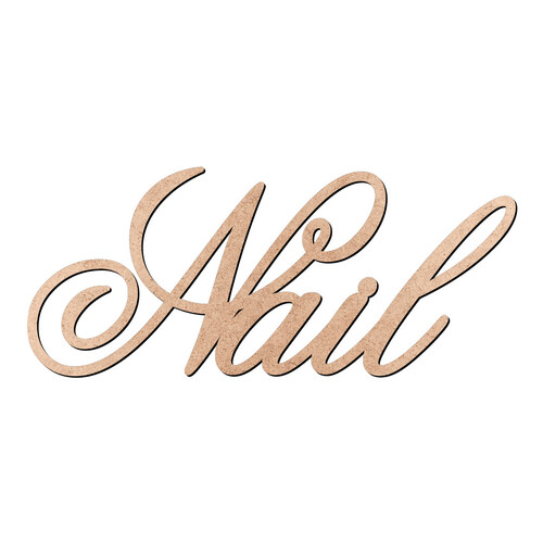 Recorte Nail Old Script / MDF 3mm