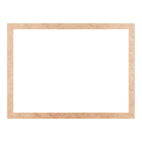 Recorte Moldura Ret 45 x 60 cm Borda 3 cm / MDF 3mm
