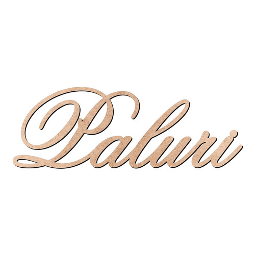 Recorte Paluri Old Script / MDF 3mm