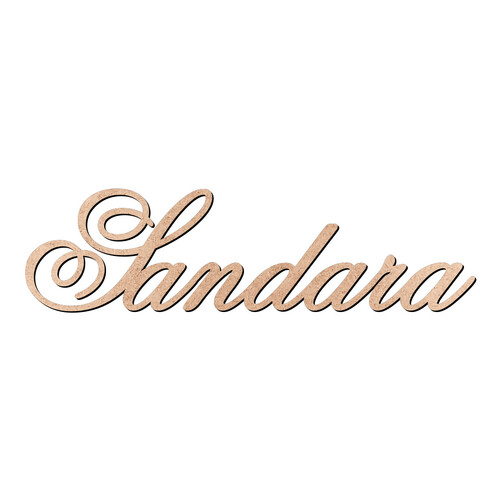 Recorte Sandara Old Script / MDF 3mm