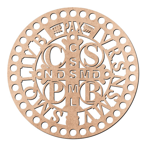 Recorte Base Cesto Medalha São Bento 15 cm / MDF 3mm