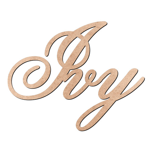 Recorte Ivy Old Script / MDF 3mm