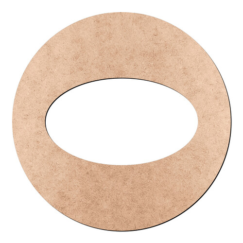 Recorte Círculo Vazado Oval / MDF 3mm