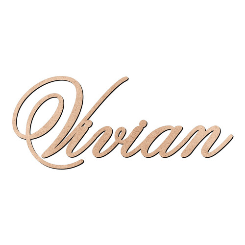Recorte Vivian Old Script / MDF 3mm