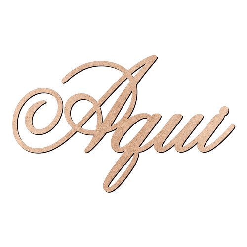 Recorte Aqui Old Script / MDF 3mm
