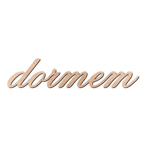 Recorte dormem Old Script / MDF 3mm