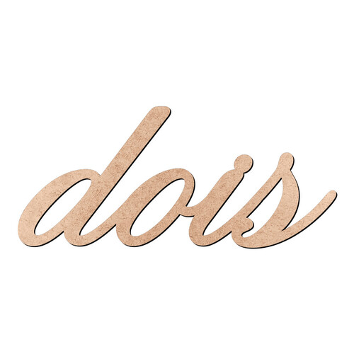 Recorte dois Old Script / MDF 3mm