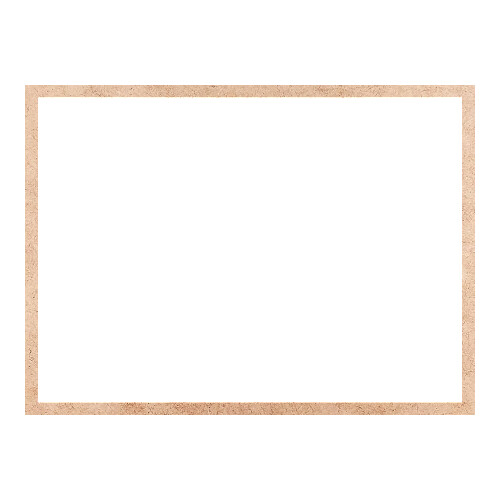 Recorte Moldura Ret 25 x 34 cm Borda 1 cm / MDF 3mm