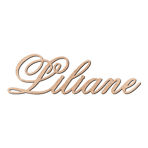 Recorte Liliane Old Script / MDF 3mm