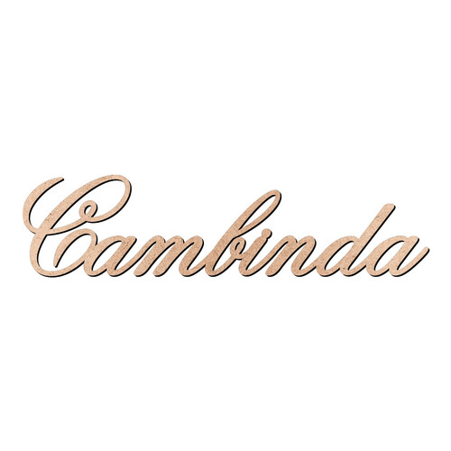 Recorte Cambinda Old Script / MDF 3mm