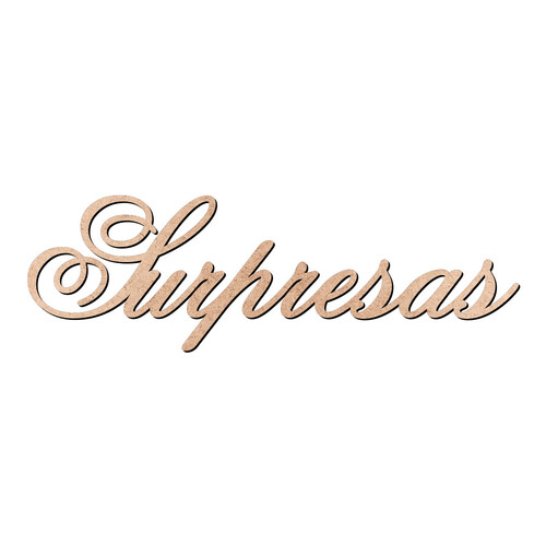 Recorte Surpresas Old Script / MDF 3mm