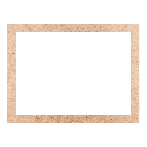 Recorte Moldura Ret 12 x 16 cm Borda 1 cm / MDF 3mm
